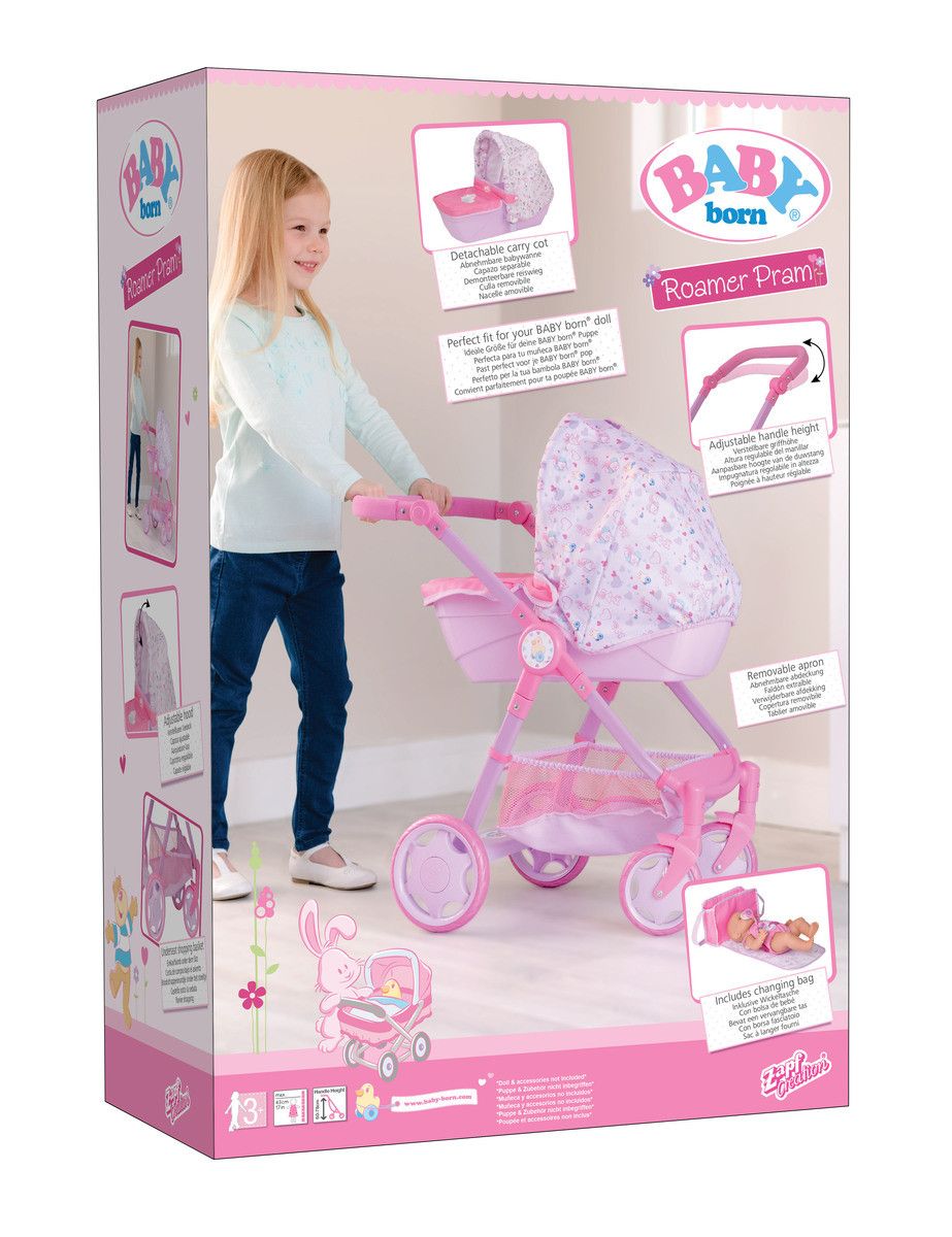 BABY Born Poppenwagen met Luiertas