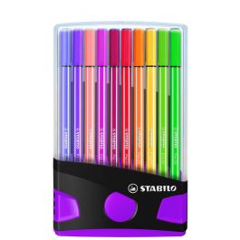 Afbeelding Stabilo Pen 68 Colorparade Antraciet/Roze 20 Kleuren (6503103) door Wohi.nl