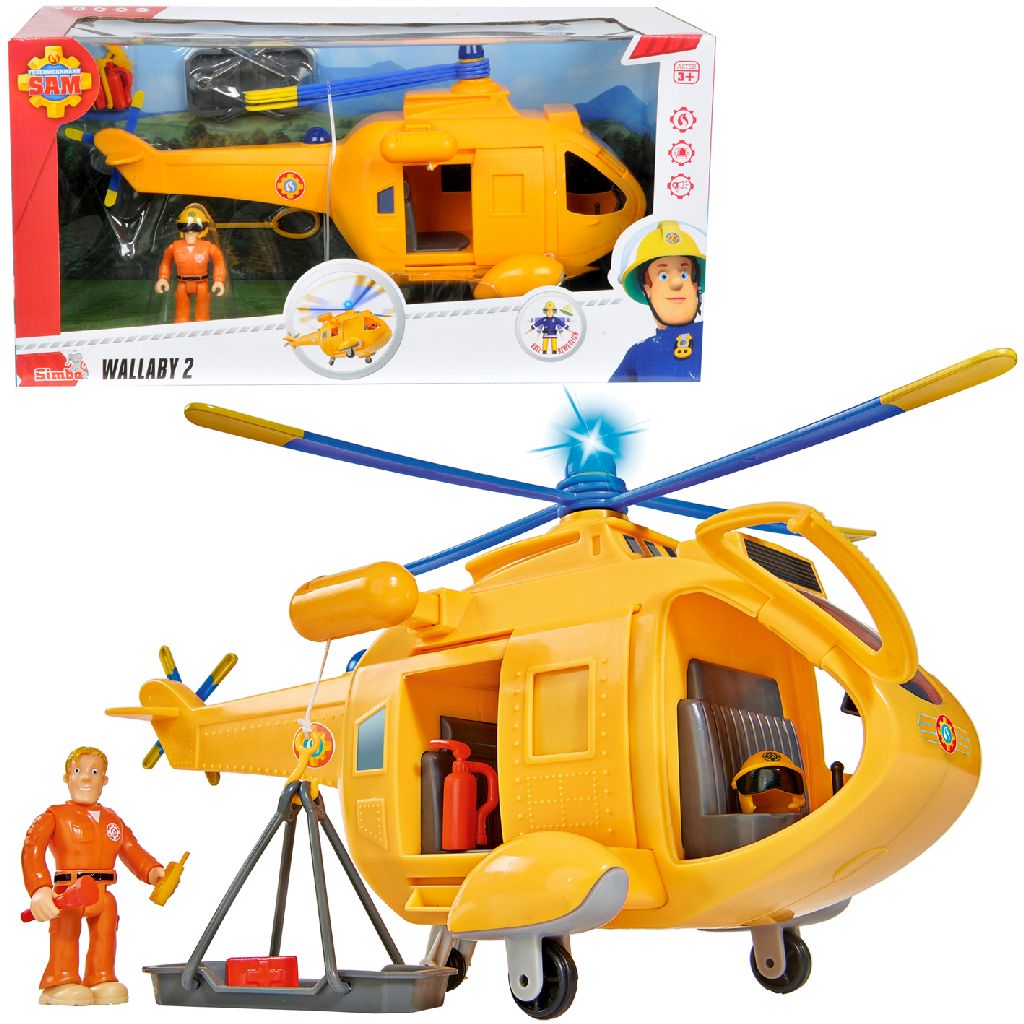 Helicopter Brandweerman Sam + Figuur