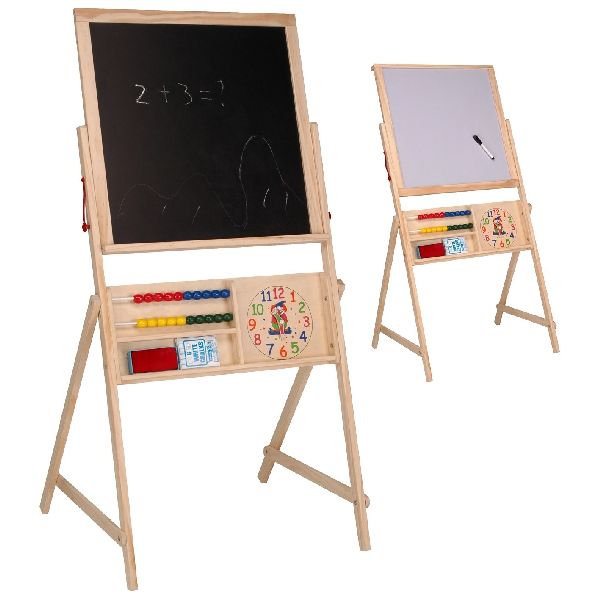 Afbeelding Universeel Schoolbord Hout 2 In 1 door Wohi.nl