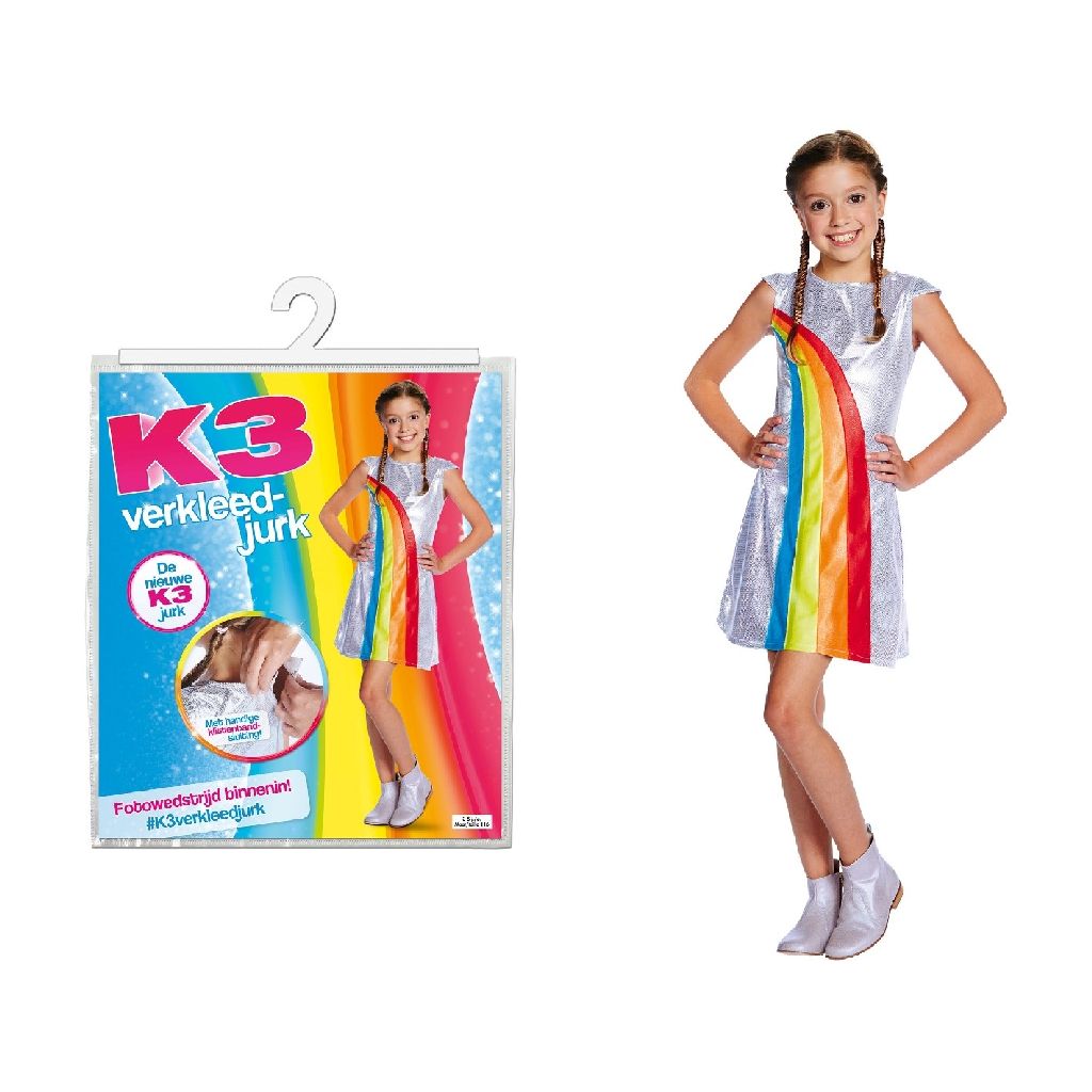 K3 Jurk Regenboog 3-5 Jaar
