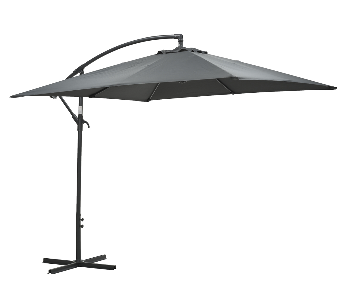 Garden Impressions Corfu parasol 250x250 carbon black/ donker grijs (10992)