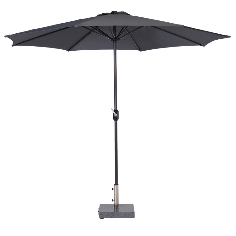 Afbeelding Garden Impressions - Lotus parasol Ã˜300 carbon zwart/ donker grijs door Wohi.nl