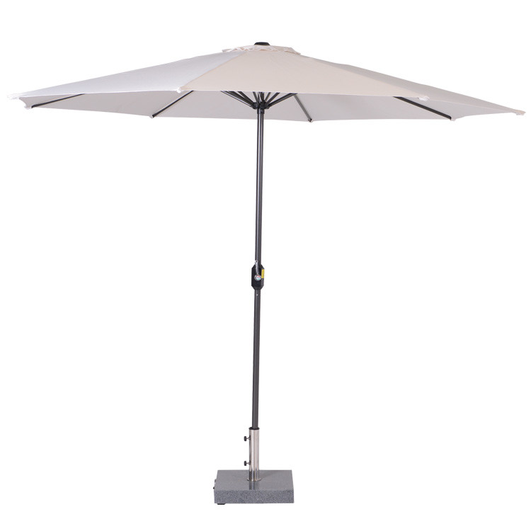 Afbeelding Garden Impressions - Lotus parasol Ã˜300 carbon zwart/ ecru door Wohi.nl
