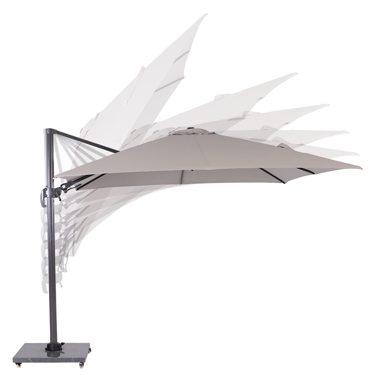 Garden Impressions - Hawaii parasol 300x300 carbon zwart/ sand