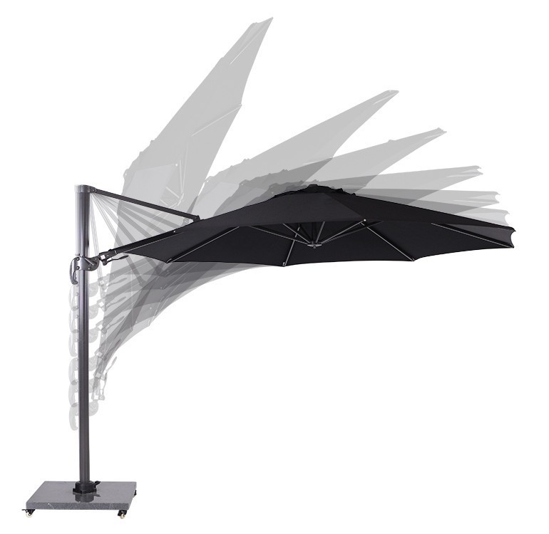 Garden Impressions - Hawaii parasol 350carbon zwart/ zwart