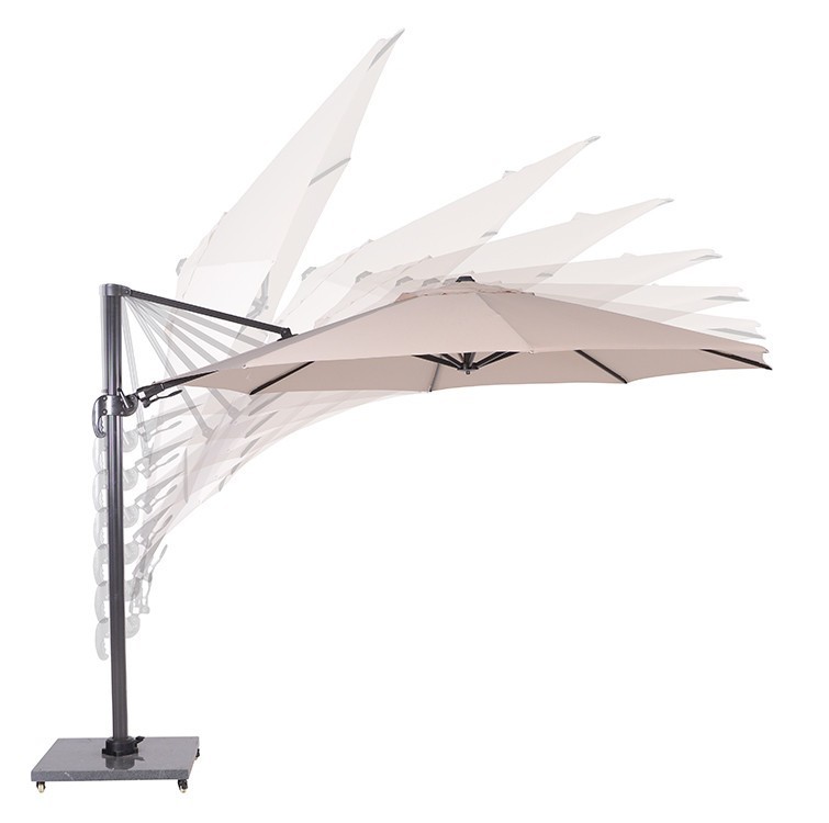 Garden Impressions - Hawaii parasol 350carbon zwart/ ecru