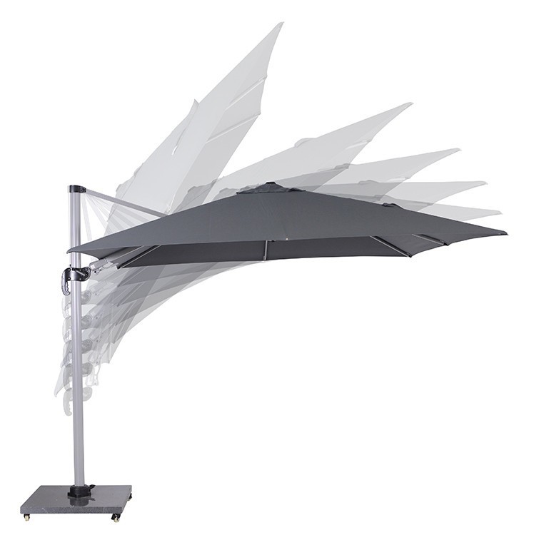 Garden Impressions - Hawaii parasol 300x300 carbon grijs/ donker grijs
