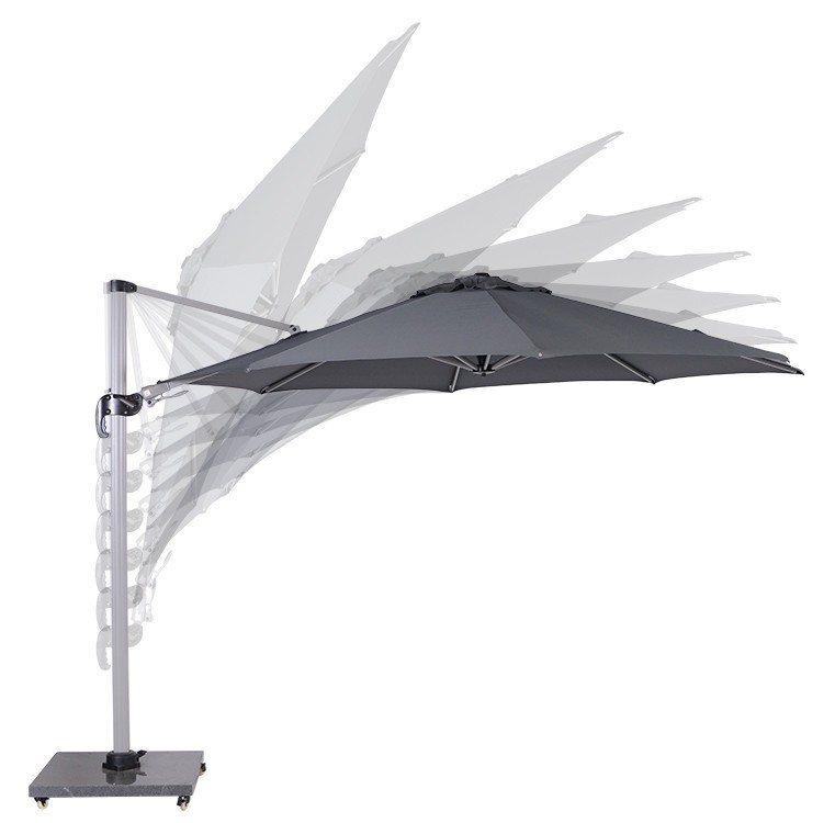 Afbeelding Garden Impressions - Hawaii parasol 350carbon grijs/ donker grijs door Wohi.nl