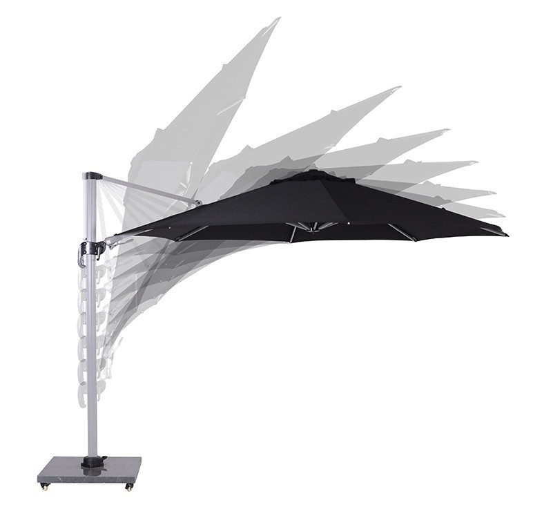 Garden Impressions - Hawaii parasol 350carbon grijs/ zwart
