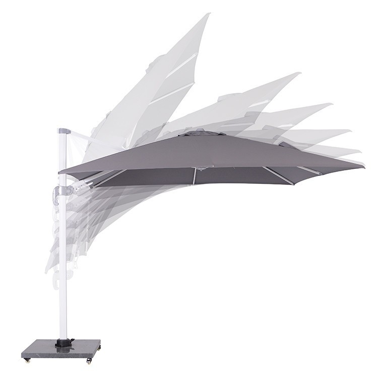 Garden Impressions - Hawaii parasol 300x300 mat wit/ light grijs