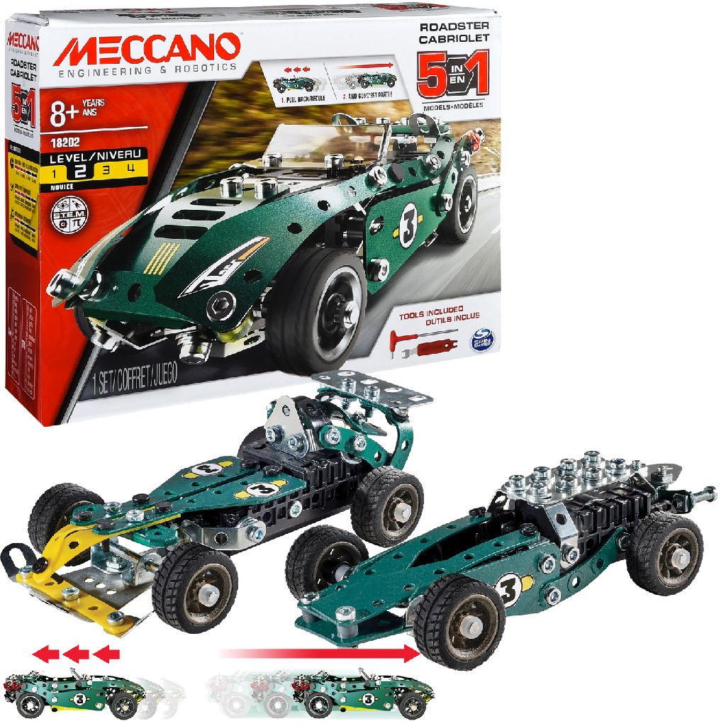 Afbeelding Spinmaster Meccano 5 Model Set Roads door Wohi.nl