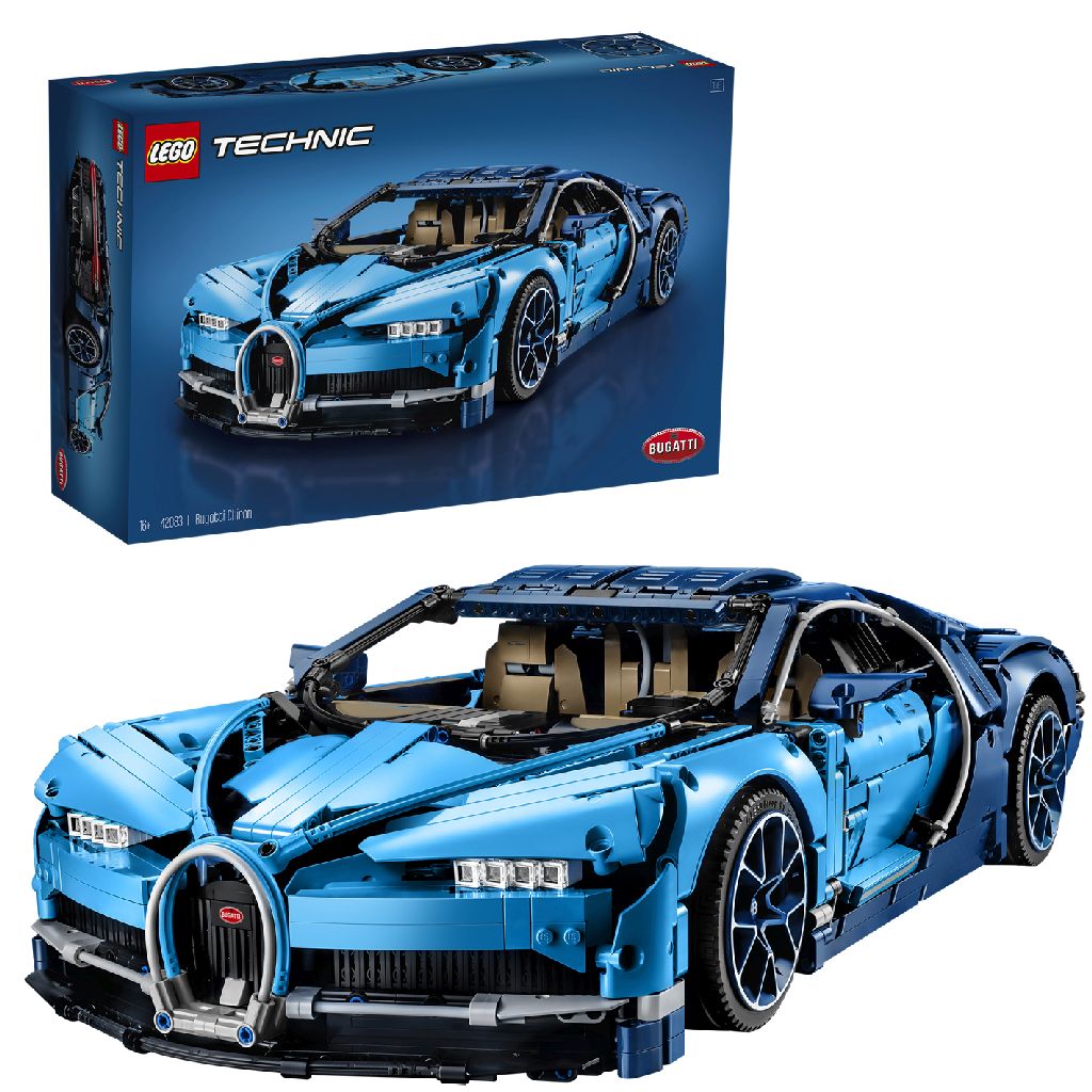 Afbeelding LEGO Technic: Bugatti Chiron (42083) blauw door Wohi.nl