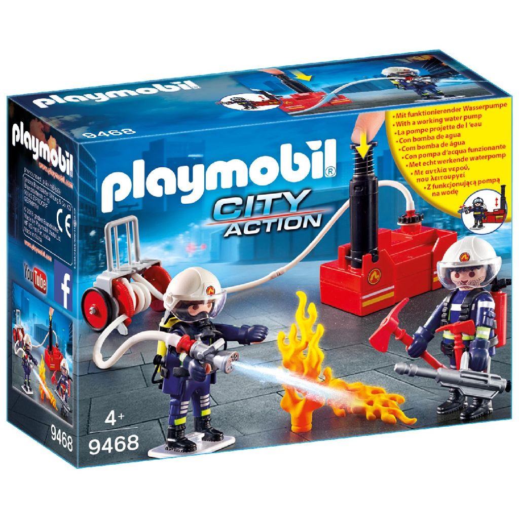 Afbeelding Playmobil 9468 Brandweerteam Met Waterpomp door Wohi.nl