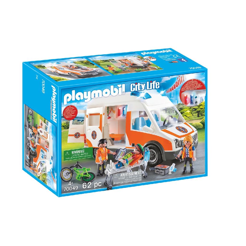 Afbeelding Playmobil 70049 Ambulance En Ambulanciers door Wohi.nl