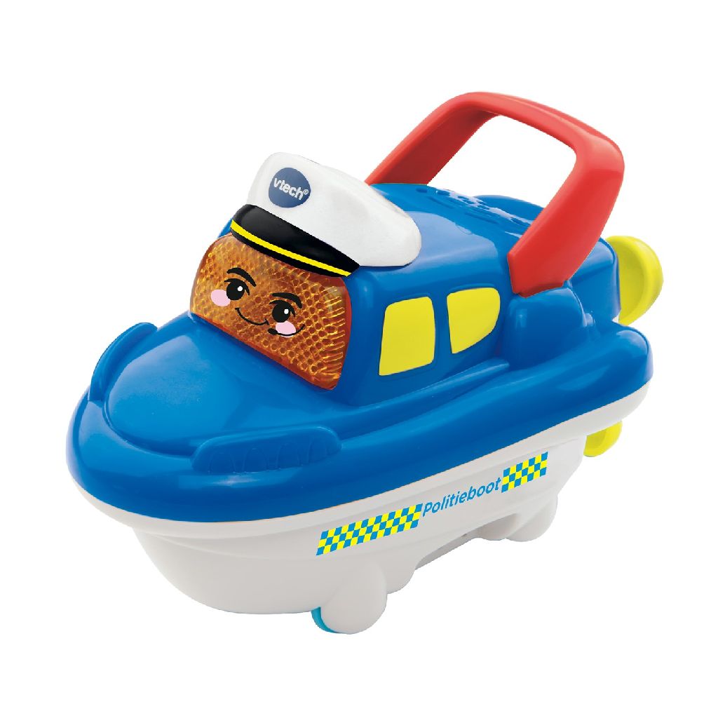 Afbeelding VTech badfiguurt Pepijn politieboot blauw/wit 15 cm door Wohi.nl