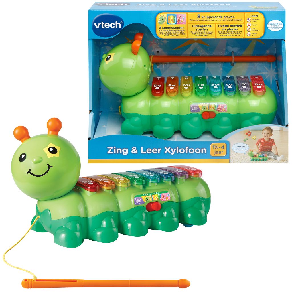 Afbeelding VTech xylofoon zing & leer groen door Wohi.nl