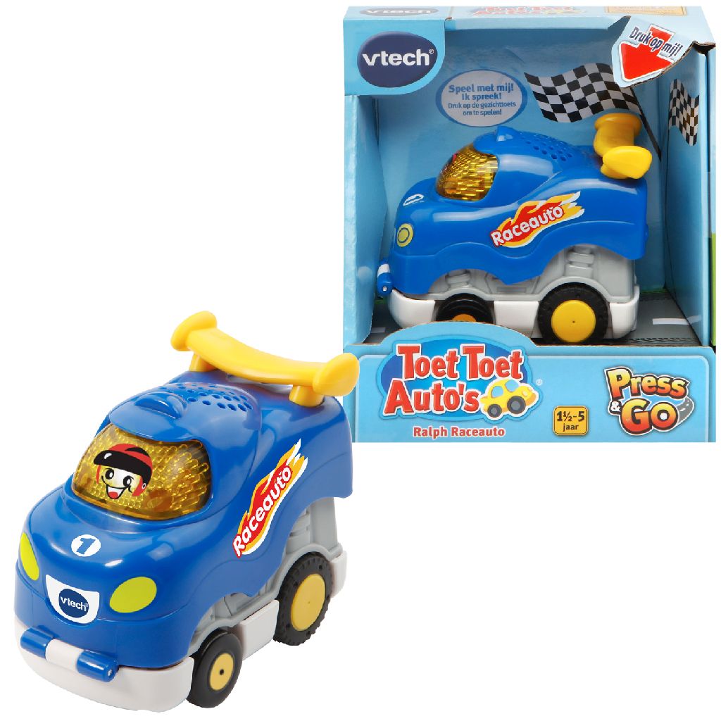 Afbeelding Vtech Toet Toet Press & Go Ralph Raceauto door Wohi.nl