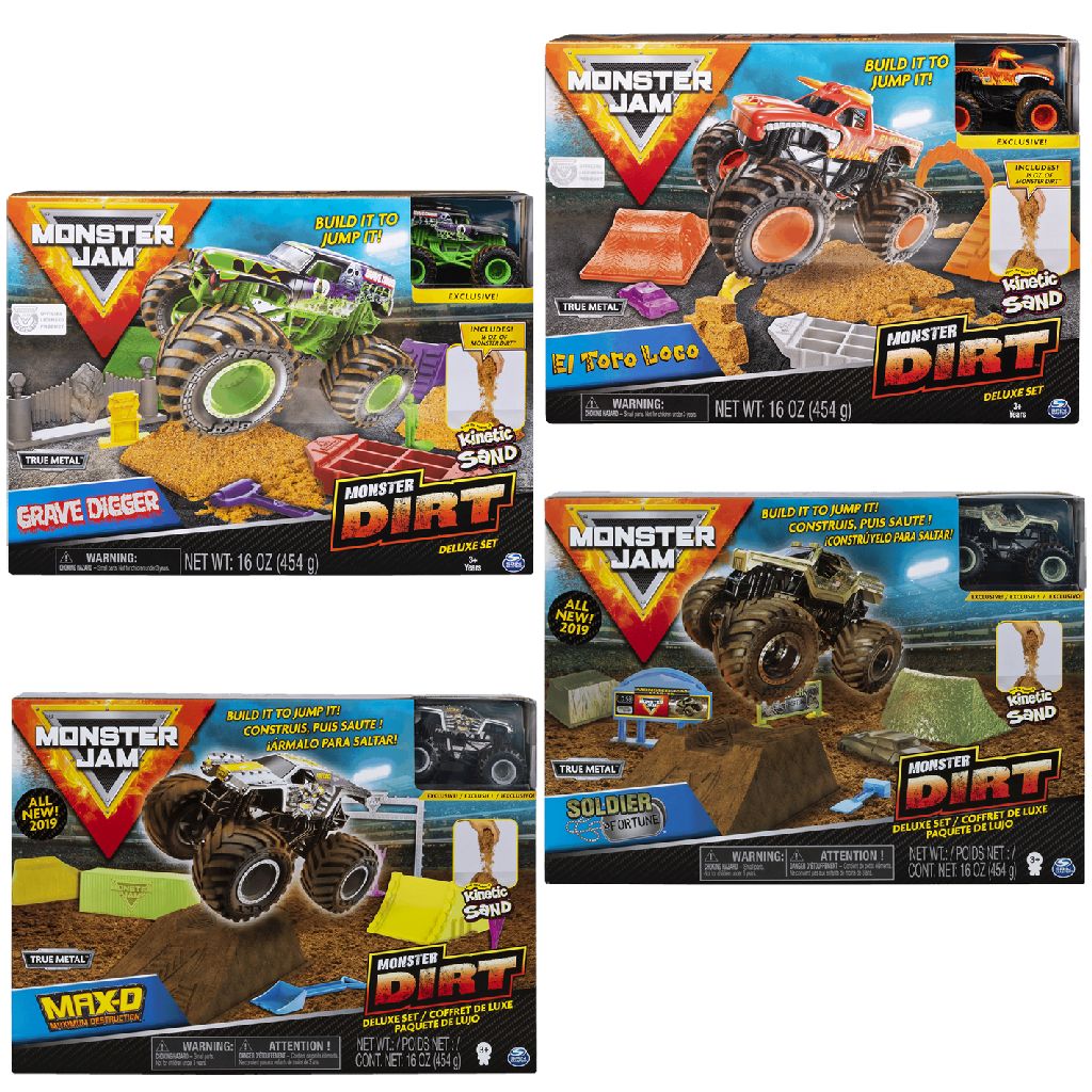 Afbeelding Monster Jam Monster Dirt Deluxe set 1:64 (3694986) door Wohi.nl