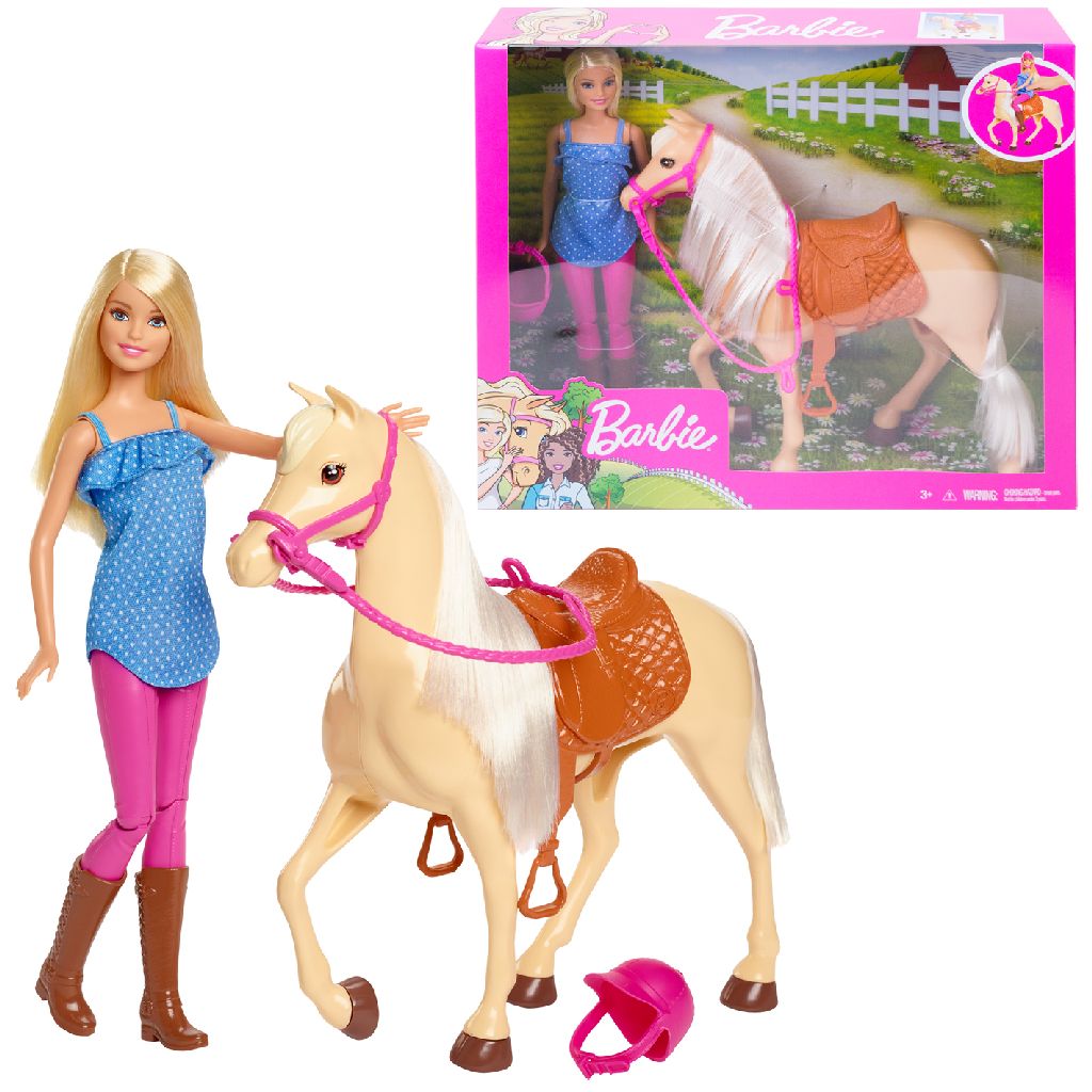 Afbeelding Barbie met Paard - Barbiepop door Wohi.nl