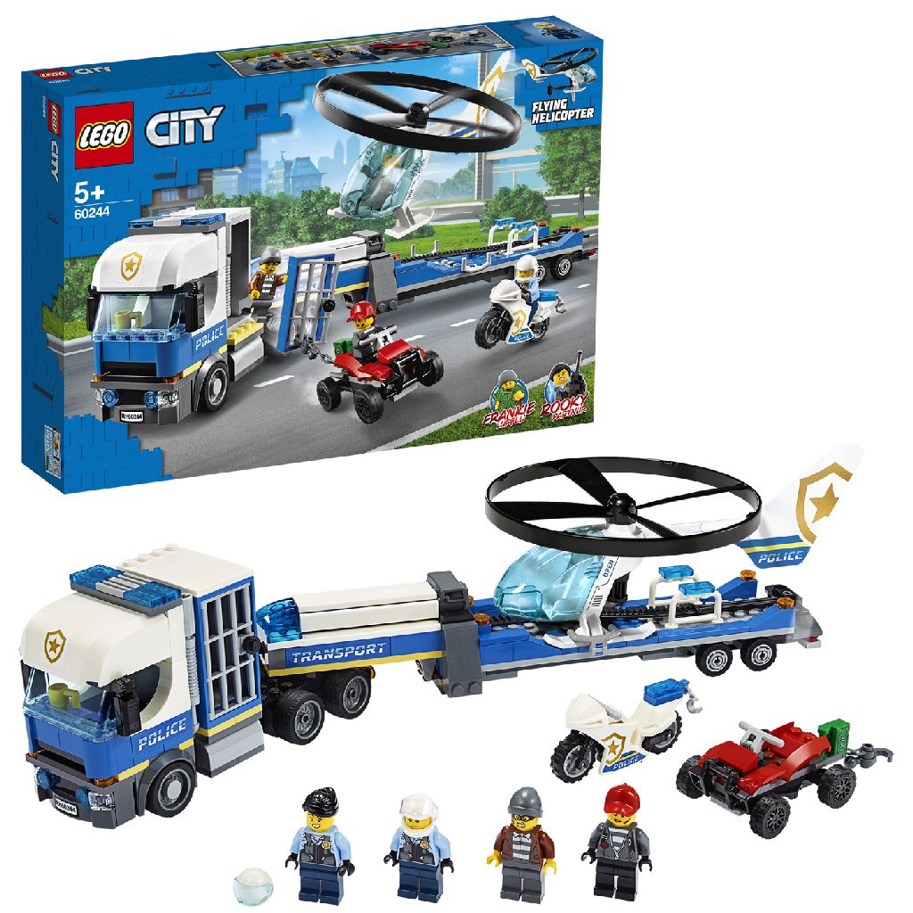 Afbeelding LEGO City 60244 Police Helicopter Transport (4117788) door Wohi.nl