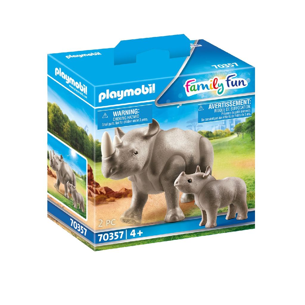 Afbeelding Playmobil 70357 Neushoorn Met Baby (4370357) door Wohi.nl