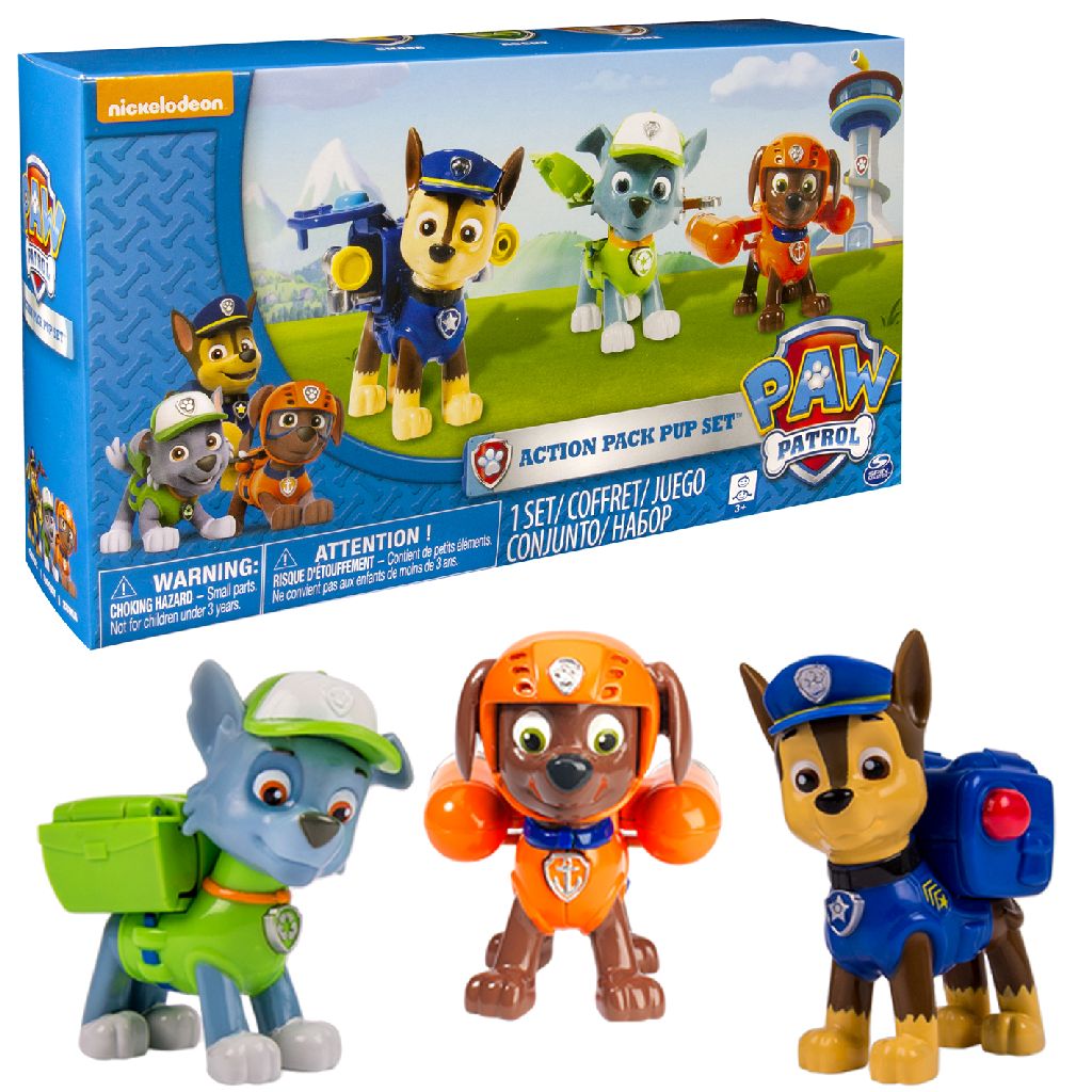 Afbeelding Paw Patrol Actie Pups Rocky, Zuma & Chase - Speelset door Wohi.nl