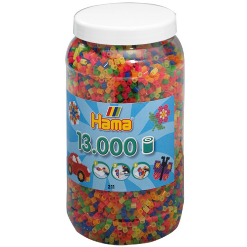 Afbeelding Strijkkralen Hama Ton Met 13000 Stuks Neon door Wohi.nl