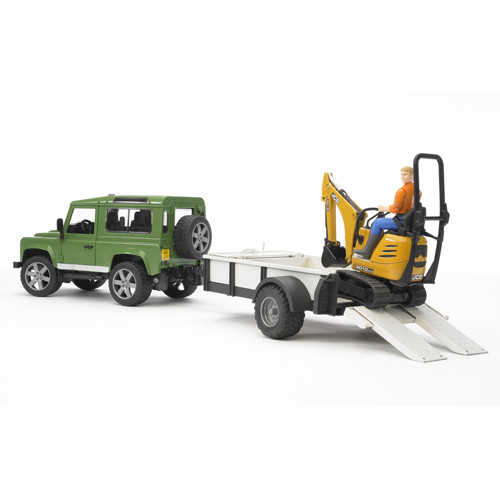 Afbeelding Bruder Jeep Landrover Met Bagger door Wohi.nl