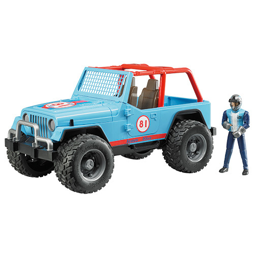 Afbeelding Bruder Jeep Cross Country Racer Blauw Met Rijder door Wohi.nl