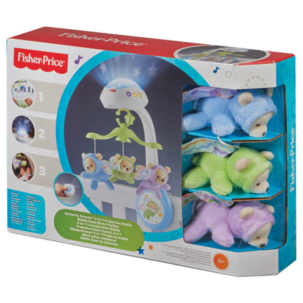 Afbeelding Fisher Price Vlinderdromen 3in1 Projectormobiel door Wohi.nl