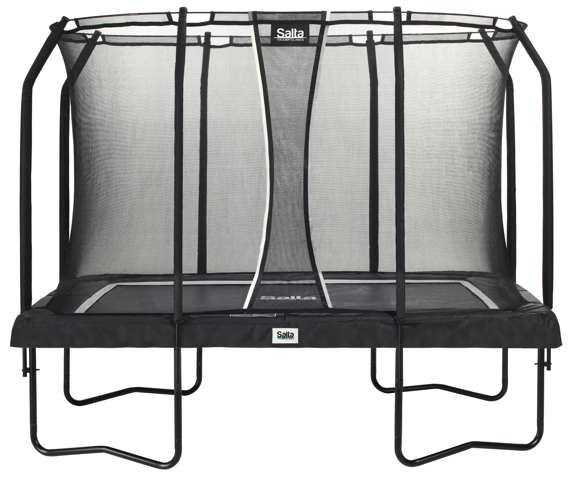 Salta Rechthoekige Trampoline met Veiligheidsnet Premium Black Edition Antraciet 214x305cm