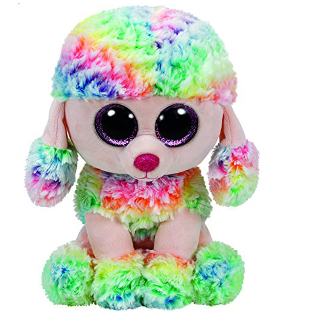 Afbeelding Ty Beanie Multi Kleur Poedel Rainbow 24 Cm door Wohi.nl