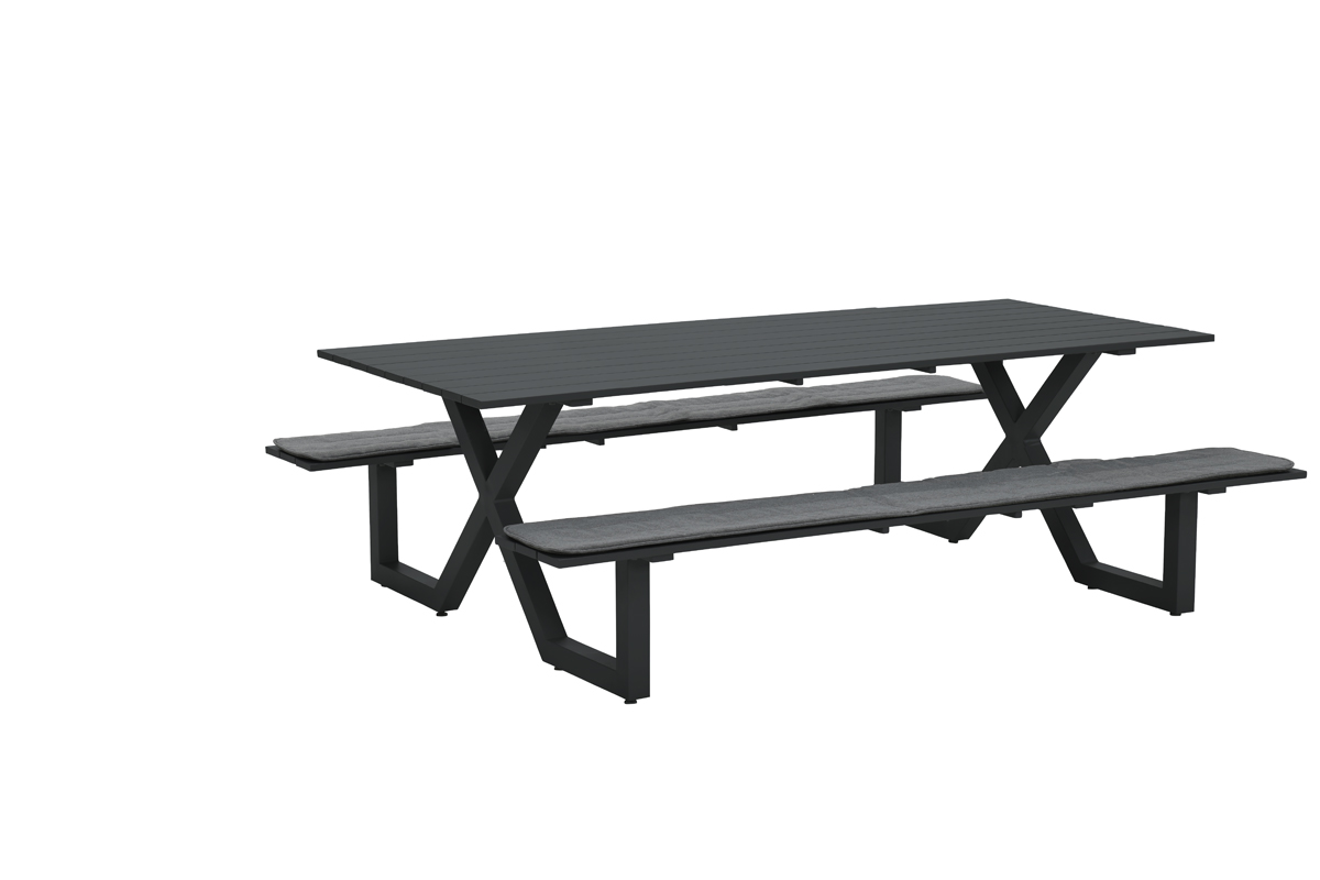 Garden Impressions Napels picknick set L210xW170xH71 carbon black (60432GT)