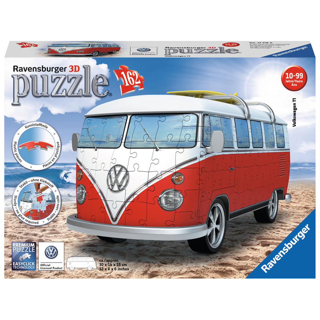 Afbeelding 3d Puzzel Volkswagen T1 Bulli door Wohi.nl
