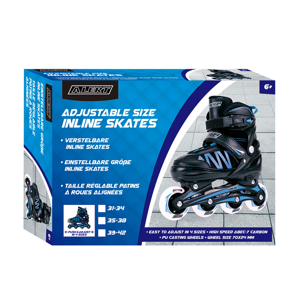 Afbeelding Inline Skates Alert Blauw Maat 31-34 door Wohi.nl