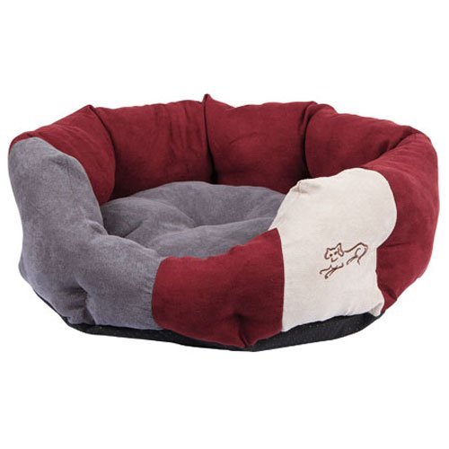 Bed Amelie L45xB41cm bordeauxrood-antraciet