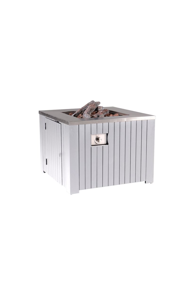 Garden Impressions Cozy Living sfeerhaard Faro arctic grey aluminium / 80x80 (82462)