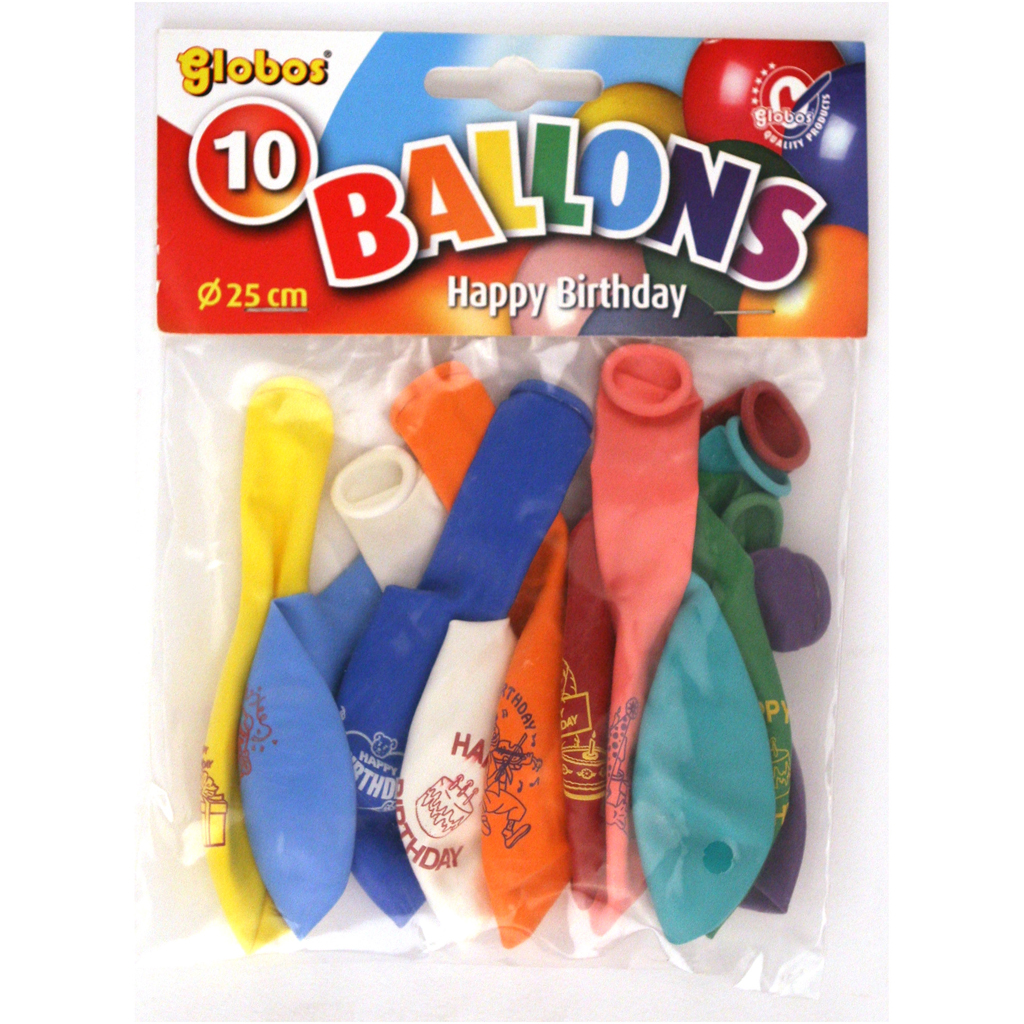 Universeel Ballon Happy Birthday 10