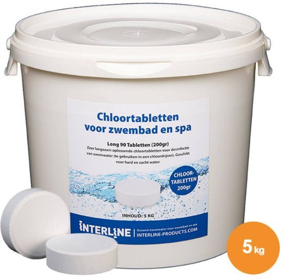 Afbeelding Interline Chloortabletten - Long90 200gram/5kg door Wohi.nl