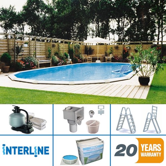 Interline Sunlake ovaal 7,30 x 3,60 m incl. pakket (55000124)