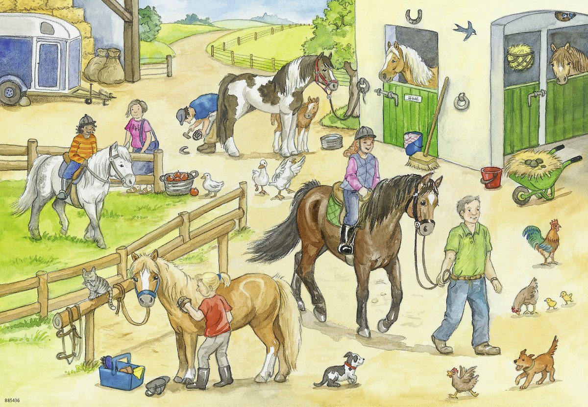 Afbeelding Puzzel Op De Manege 2X24 Stuks (6038332) door Wohi.nl