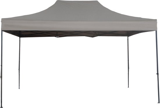 Garden Impressions - Sally opvouwb. paviljoen 3x4,5 carbon black/ taupe (04086AM)