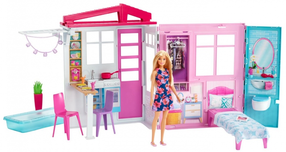 Barbie speelhuis close&go 29x46x13 cm