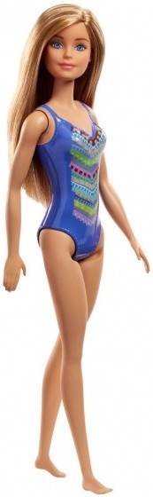 Barbie tienerpop met badpak paars 33 cm