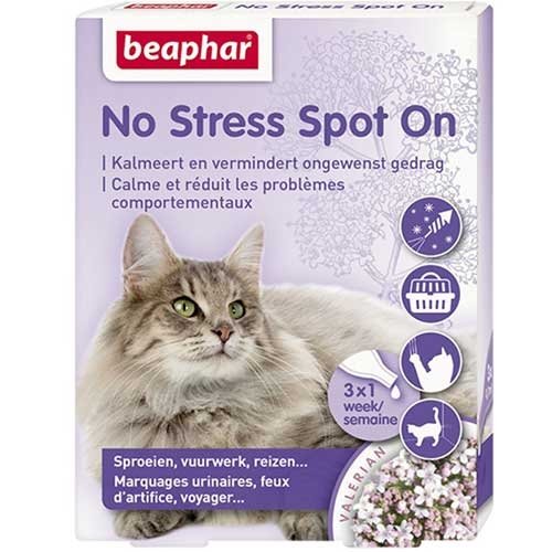 Afbeelding Beaphar No Stress Spot On Kat 3 pipetten door Wohi.nl