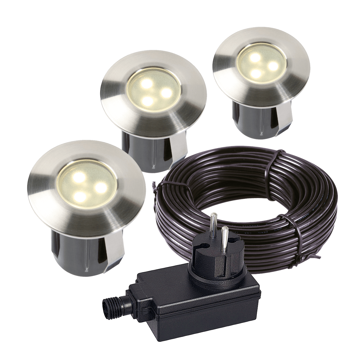 GARDEN LIGHTS BIRCH INBOUWSPOT SET 3 STUKS