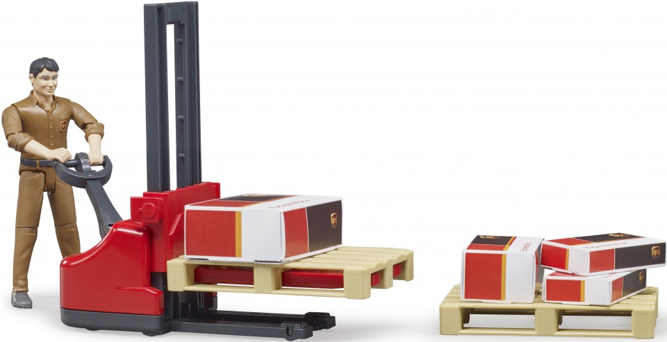 Palletwagen Pakketpost Met Figuurtje