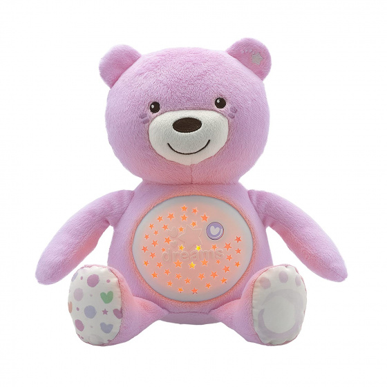 Afbeelding Chicco Knuffel Projector Baby Bear First Dreams Roze door Wohi.nl