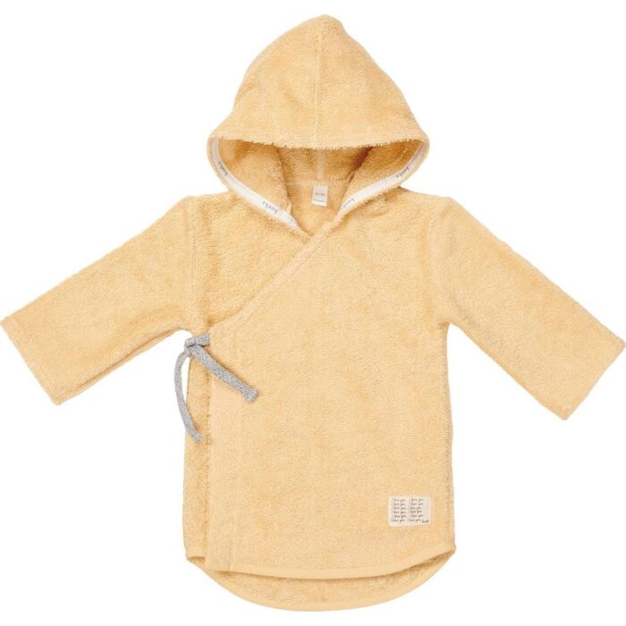 Koeka Baby badjas Dijon Organic - lichtgeel 62/68